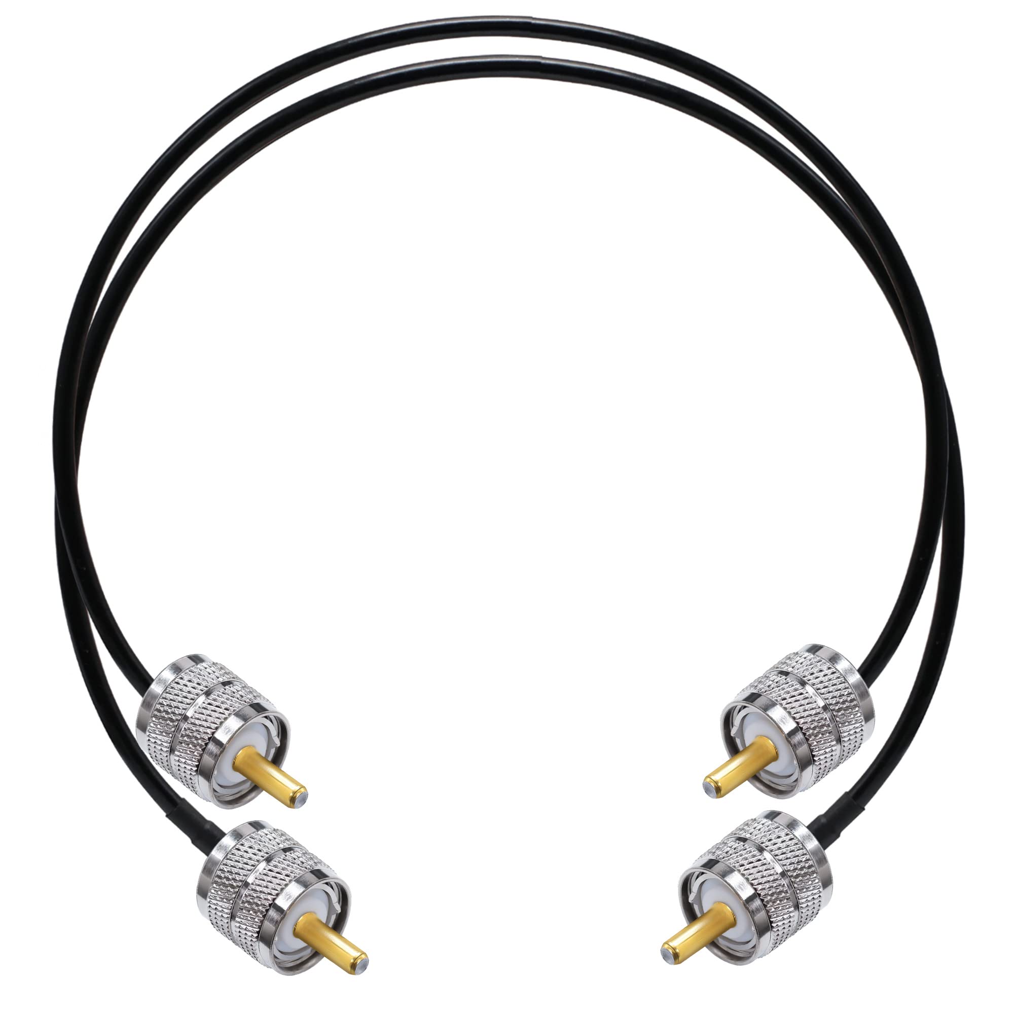 TUOLNK PL-259 Jumper Cable RG58 UHF Male to Male Low Loss 50 ohm CB Radio Coax Cable 20inch (50cm) SO239 Wifi Antenna Extension Cable for HAM Radio Antenna Analyzer 2 Pack