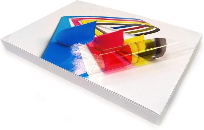 15 Sheets A4 Clear/Transparent Vinyl Glossy Self Adhesive Sticker ...
