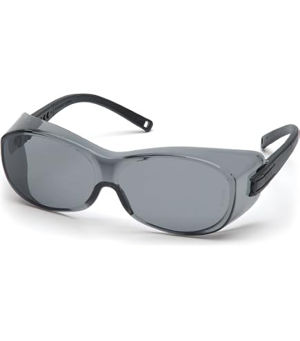 Amazon.com: Pyramex OTS XL Safety Eyewear Black Temples Gray Lens