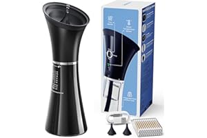 KAUGIC Upgraded Ear Wax Removal with One-Piece Waste Tank, Safe Cleaner with Water Temperature Sensor, Effective Ear Irrigation Kit & USB-A to C Cable, IPX7, Black