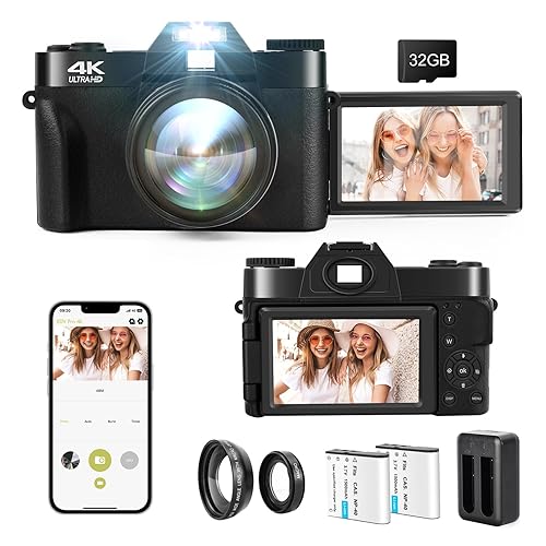 4K Digital Cameras for Photography, 48MP Vlogging Camera, 16X Zoom