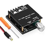 ZK-1002L 200W Audio Power Amplifier Board with Bluetooth and AUX Inputs, 2.0 Channel Stereo Mini Power Amplifier Receiver Module for Home DIY Speakers System, DC 5-24V
