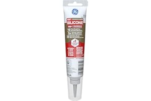 GE Advanced Silicone Kitchen & Bath Sealant, White, 82.8 ml Tube, Pack of 1