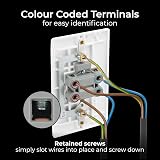 BG Electrical Nexus 800 Cooker Control Switch Unit 45A Double Pole LED White view 5