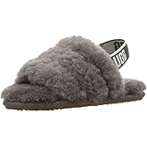 UGG Kids' Fluff Yeah Slide Slipper, Charcoal, 6 M US Toddler