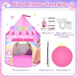 Dikence Princess Play Tent for Kids Girls 3-8 Indoor Outdoor Kids Castle view 7