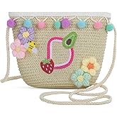 Letter Small Woven Straw Summer Beach Tote Bag for Women 2025,Woven Straw Beach Purse Shoulder Crossbody Bag for Women 2025