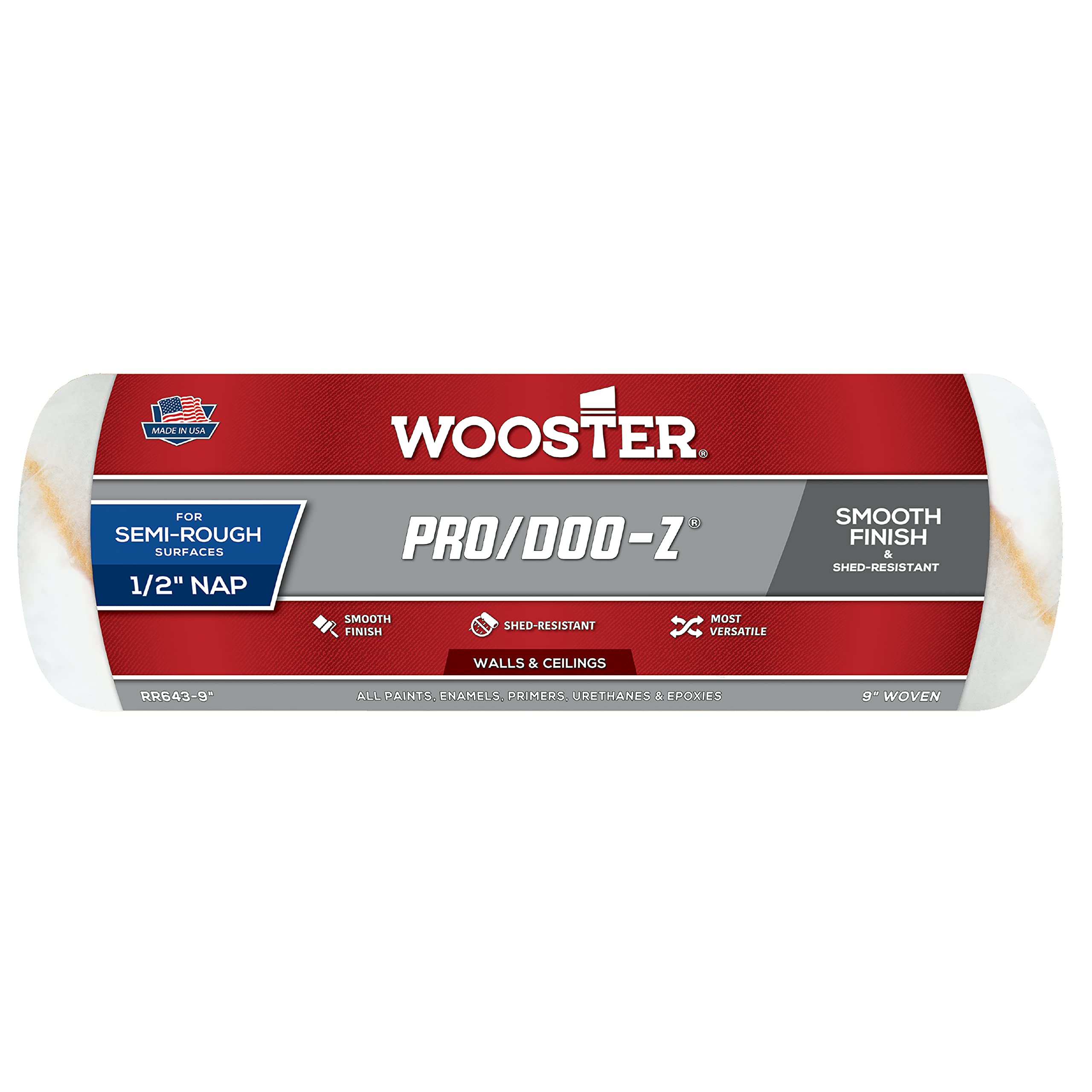 Photo 1 of 9" x 1/2" Nap Wooster Brush Company RR643 Pro/Doo-Z Professional Roller Cover