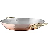 Mauviel M'Heritage 150 B 1.5mm Polished Copper & Stainless Steel Round Pan With Bronze Handles, 6.3-in, Made in France
