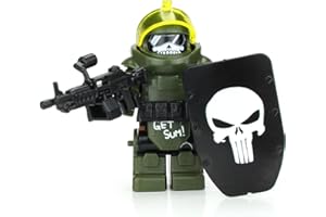 Battle Brick 1.6 Inches Tall Juggernaut Army Assault Soldier Custom Minifigure | Genuine Military Minifig | Packaged in The USA | Great Gift for Ages 10+ to Adult AFOL