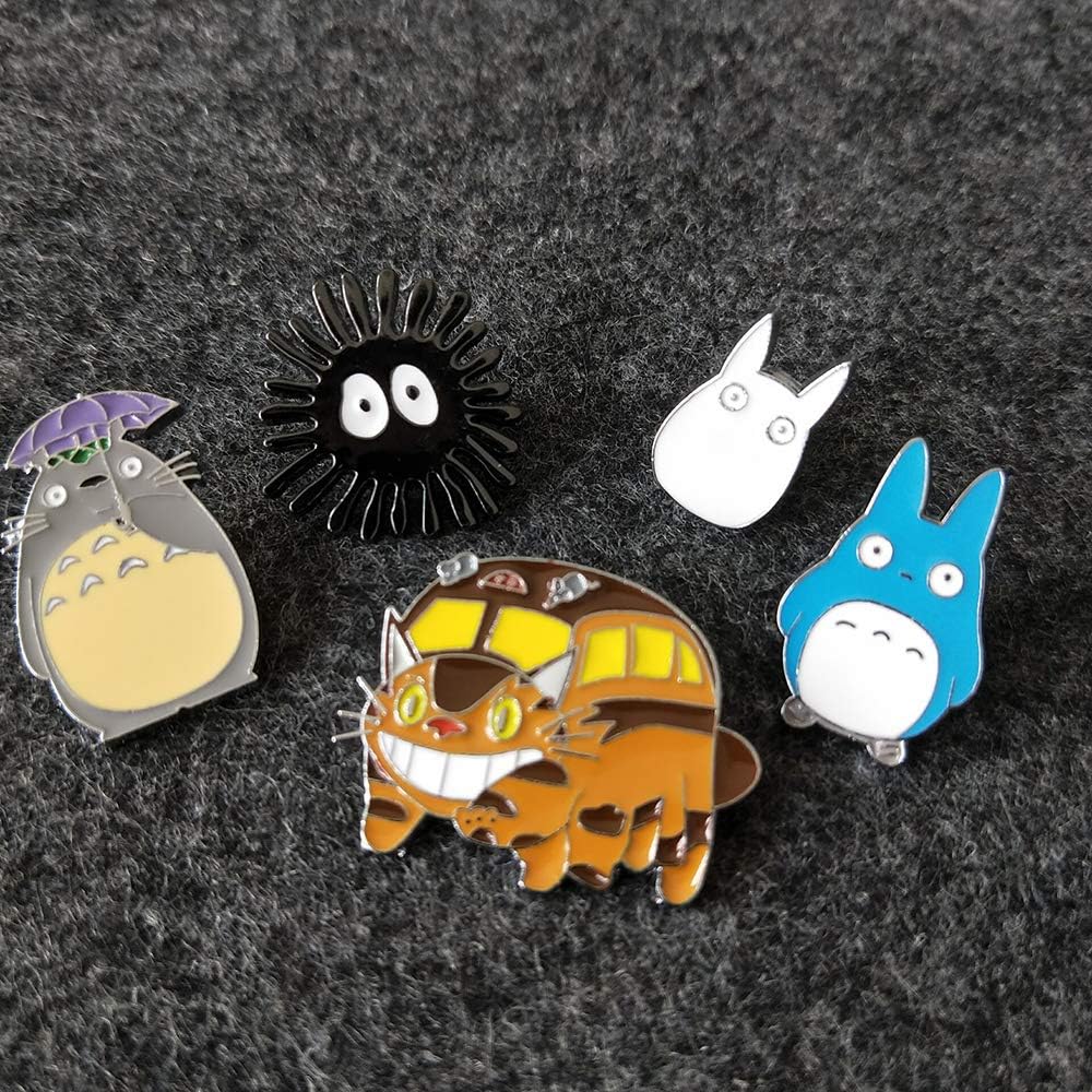 My Neighbor Totoro Cute Badges Pins Brooches Accessories for Clothes Backpack 6Pcs: Clothing