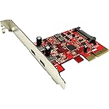 Ableconn PU31-2C-2 USB 3.2 Gen 2x1 (10 Gbps) 2-Port Type-C PCI Express 3.0 x4 Host Adapter Card (ASMedia ASM3142 Controller) 