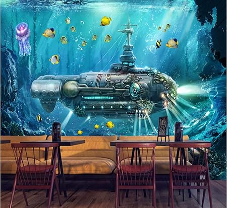 Papier Peint Sous Marin Ocean World Mur Decoration Murale Salon