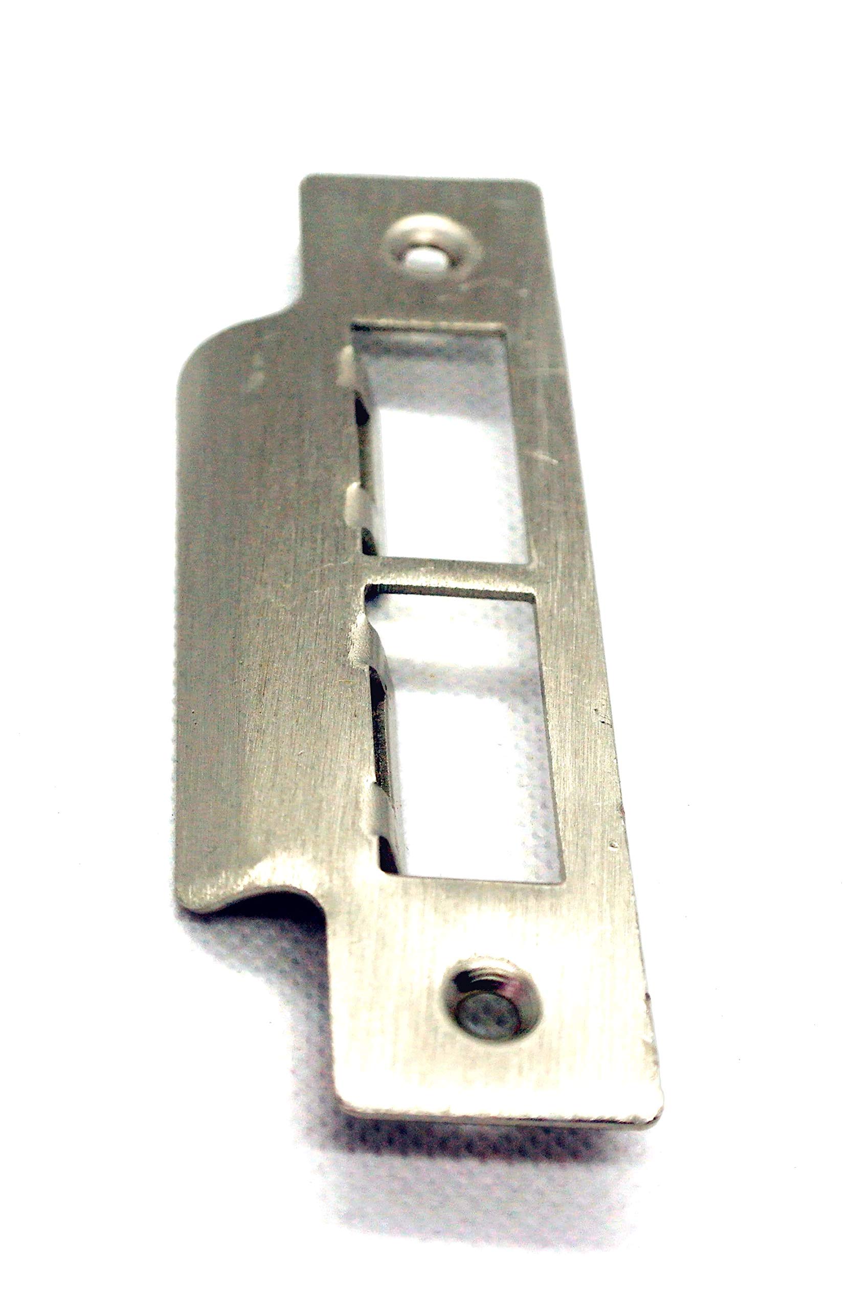 Strike Plate Double Satin Brushed for Mortise Lock or Tubular Latch Pack of 1 (Double Strike Plate) โ image 1