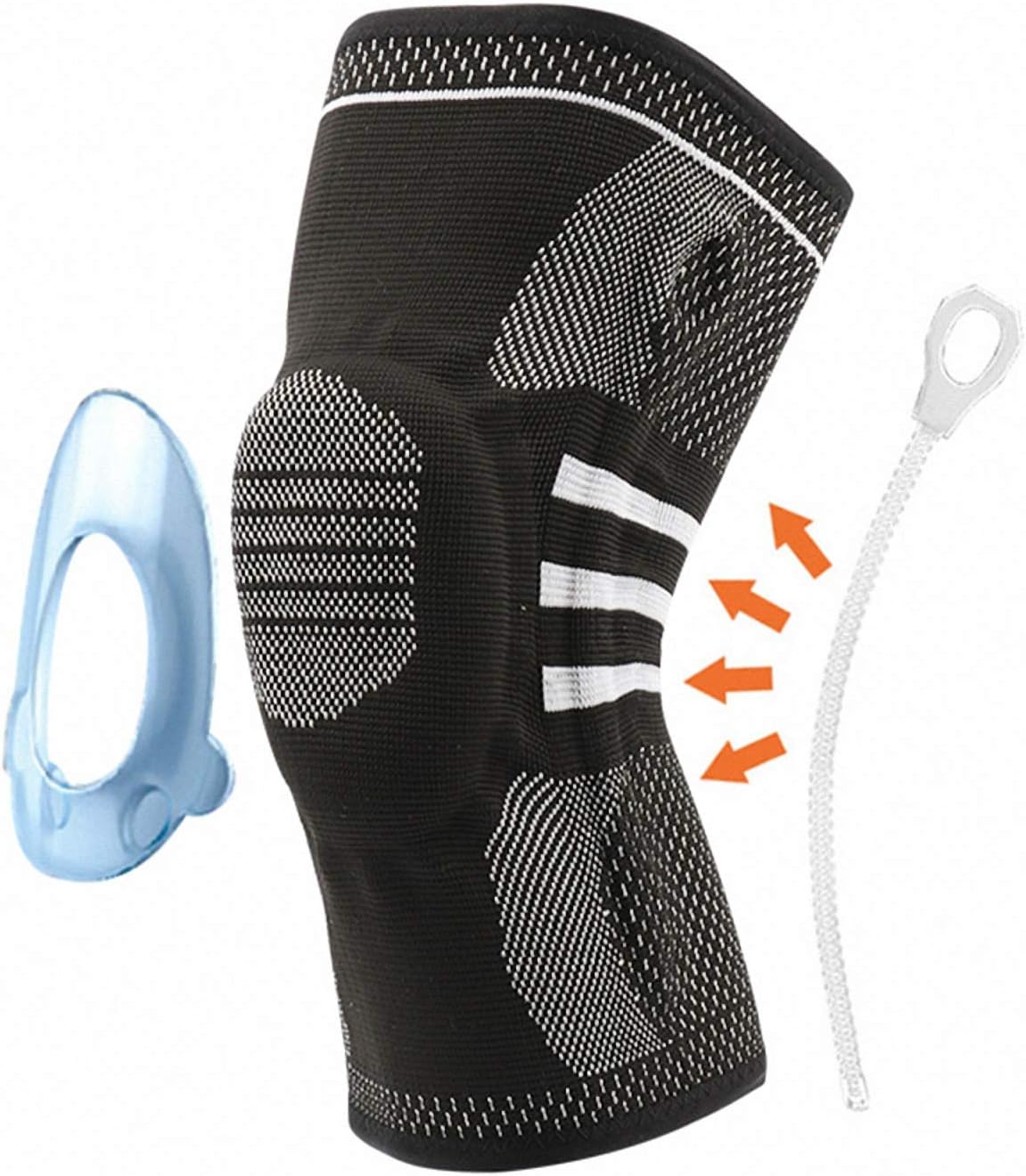 GHQYP 2 piece Sports Knee Brace Protector Silicone Elastic Anticollision Knee Pad Fitness