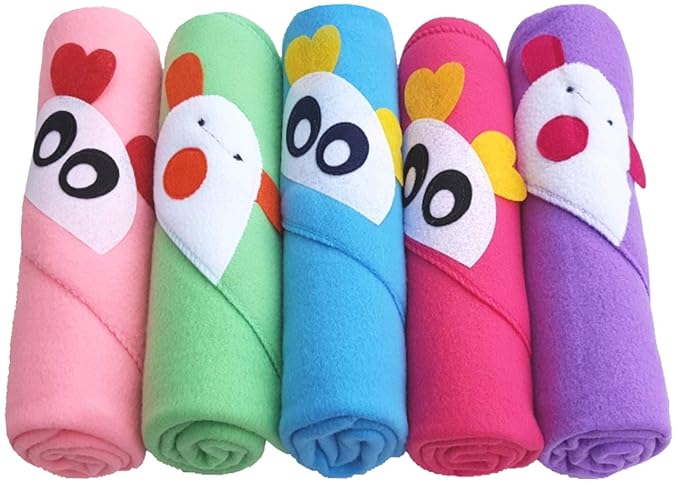 BRANDONN New Born Babies Supersoft Hooded Teddy Face Wrapper Towel Cum Baby Blanket