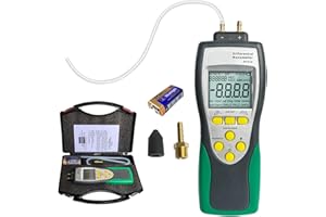 Vanlison Professional-Grade Digital Manometer, ±241.3kPa/35PSI Gas Pressure Tester with Backlit LCD, 11 Units Conversion MAX/MIN/AVG & Data Logging, HVAC/Automotive Diagnostic Tool (Includes Battery)