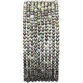 BEADIA Faceted Natural Dragon Blood Stone Round Loose Semi Gemstone Beads for Jewelry Making 2-2.5mm 38cm