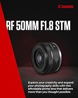 Canon RF 50mm F1.8 STM Lens for EOS R Series Compact Lightweight Black view 2