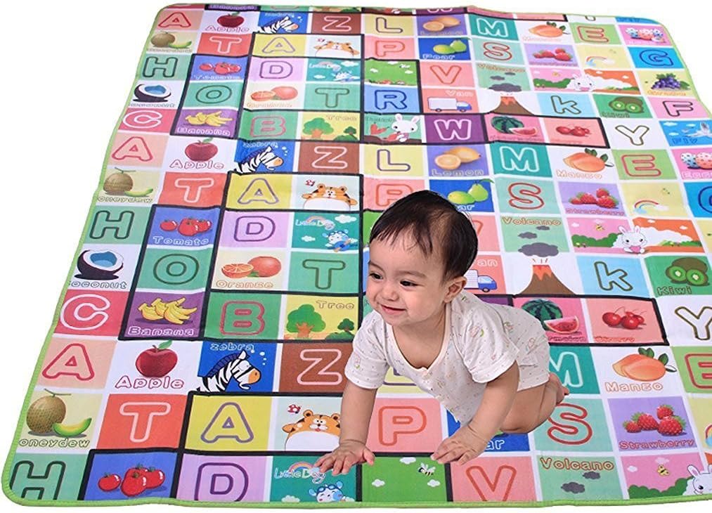Baby Crawl Mat Play Mat - 180 x 120 cm Crawling Mat for Infant/Multi Purpose mat/Picnic mat/2 Sided/Kids Carpet