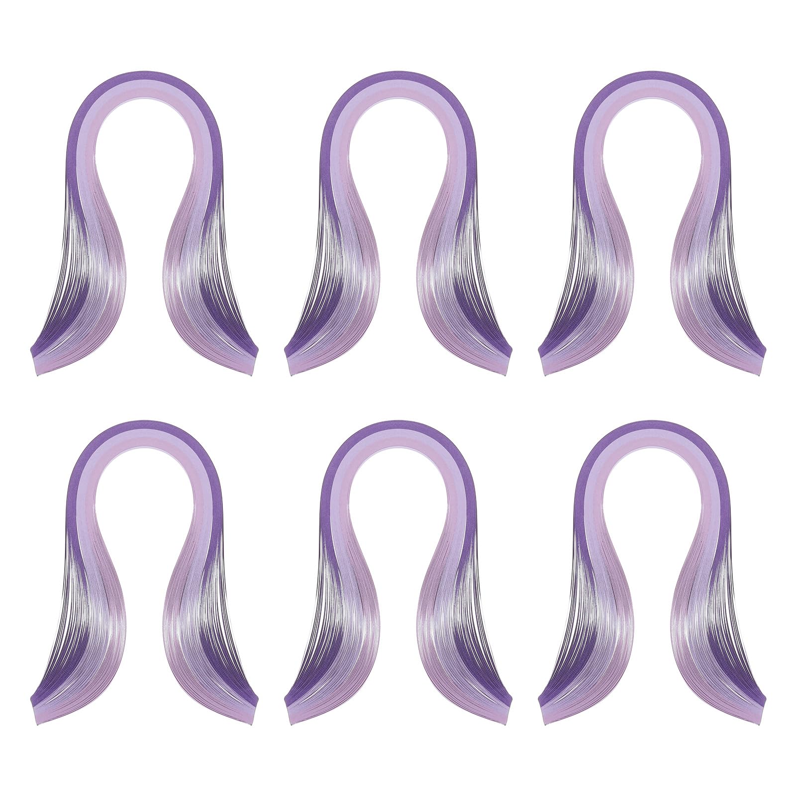 PATIKIL 600pcs Rainbow Quilling Strips Paper 3/16"(5mm) 15" Origami Paper Quilling Strip for Art DIY Hand Craft Christmas, Gradient Purple