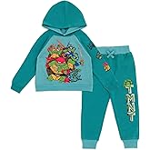 Teenage Mutant Ninja Turtles Fleece Pullover Hoodie and Pants Outfit Set Toddler to Big Kid Sizes (2T - 18-20)