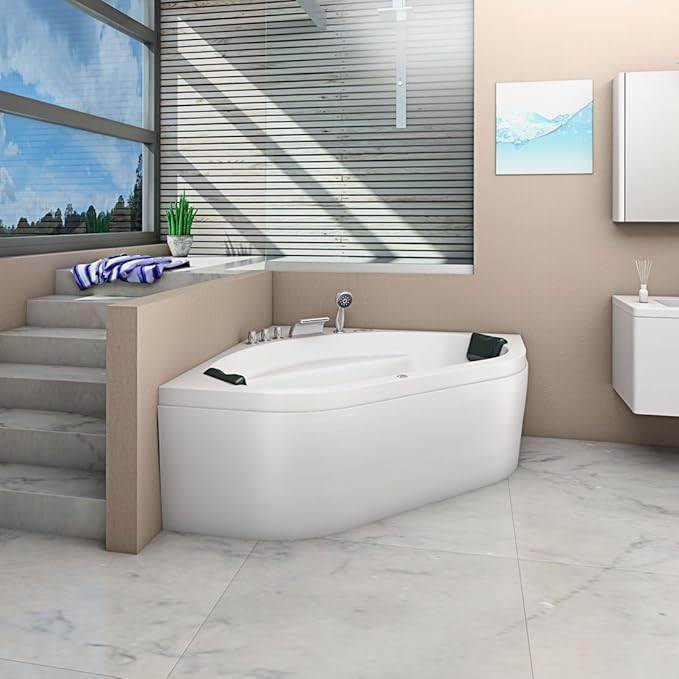 Whirlpool Pool Badewanne Eckwanne Wanne A1420N-ALL 140x140cm Reinigungsfunktion, Selfclean:ohne +0.-EUR, Sonderfunktion1:mit 