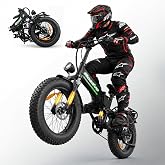 Roadvo Folding Electric Bike for Adults, 20" Fat Tire Ebike for Commuting | 1800W Peak Motor, 48V 18AH Removable Battery, Dual Full Suspension, 7 speed Gears, Rear Rack, E Bike for City Commuting