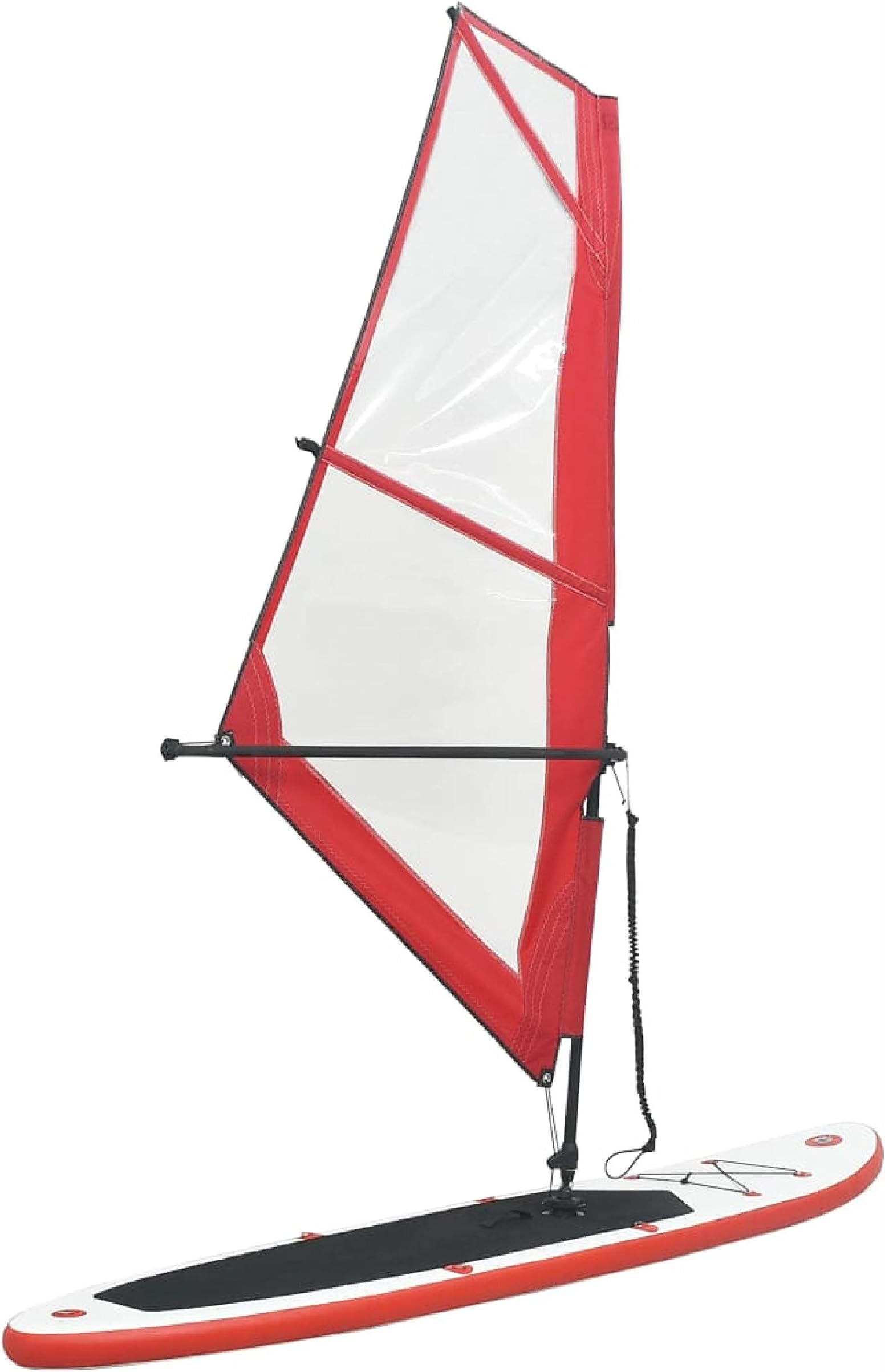 Paddleboard, Inflatable Stand Up Paddleboard with Sail Set Red and White