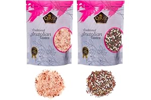 ÇEREZ PAZARI Cerez Pazari Rainbow Peppercorn Blend 12 oz and Himalayan Pink Salt (Coarse Grain) 2 lbs, Whole Black, Pink, Green, White Color Pepper For Grinders Refills
