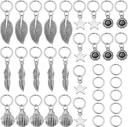 Lurrose 35pcs Hair Braid Rings Metal Dreadlocks Hair Beads Decoration Braiding Hair Jewelry For Women Men Silver Amazon Co Uk Beauty
