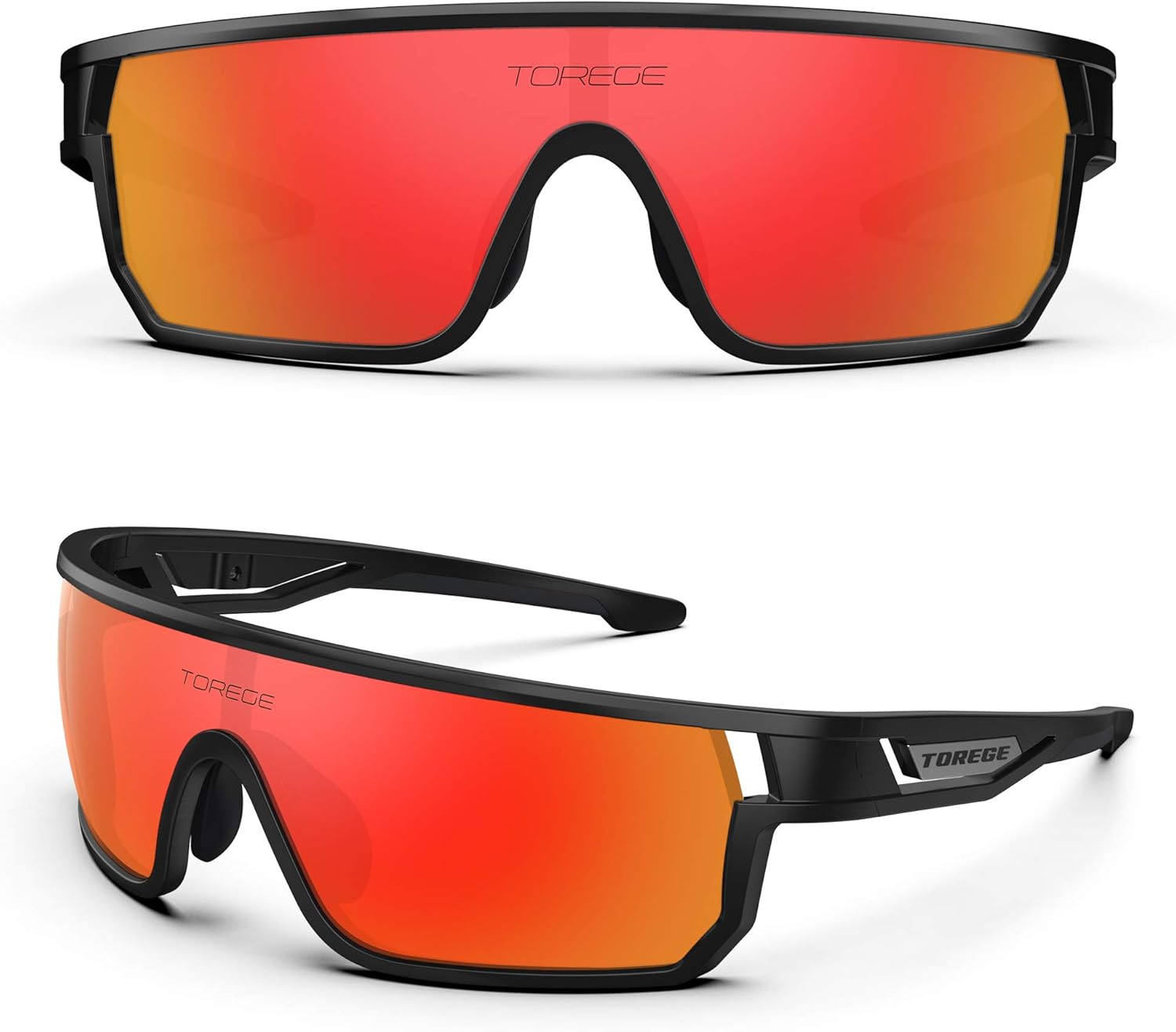 TOREGE Polarized Sports Sunglasses For Man Women Cycling Running Fishing Golf TR90 Fashion Frame TR13 Racer