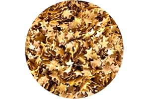 OH! SWEET ART EDIBLE GLITTER GOLD STARS 0.04 Ounce Oz. Use to cakes, cupcakes, flakes, cookies
