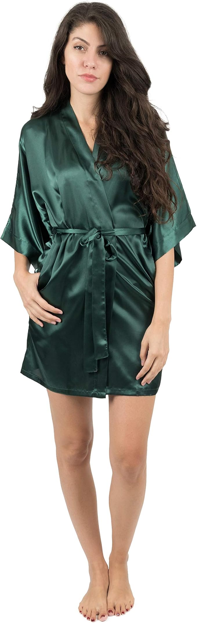 Leveret Womens Satin Robe Christmas Robe (Size XSmallXXLarge) at