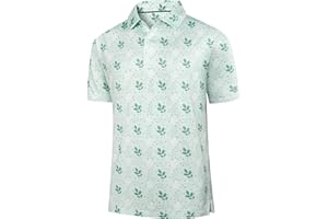 Boyzn Men's Performance Golf Polo Shirt Short Long Sleeve, Quick Dry Lightweight UPF 50+ for Golf & Casual Wear