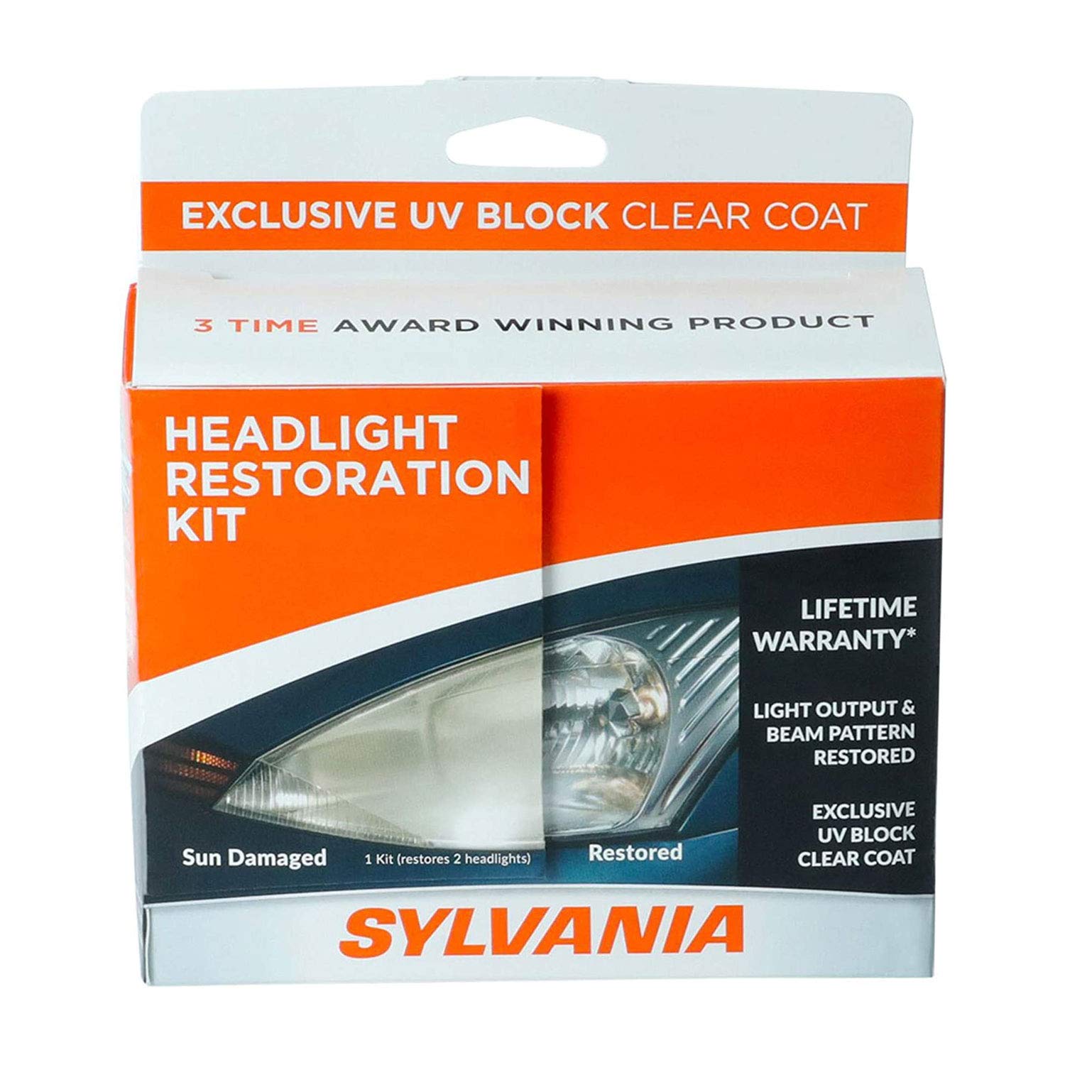 SYLVANIA Headlight Restoration Kit 3 Easy Steps to Restore Sun