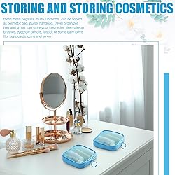 Weewooday 4 Pcs Mesh Makeup Bag Mesh Cosmetic Bag