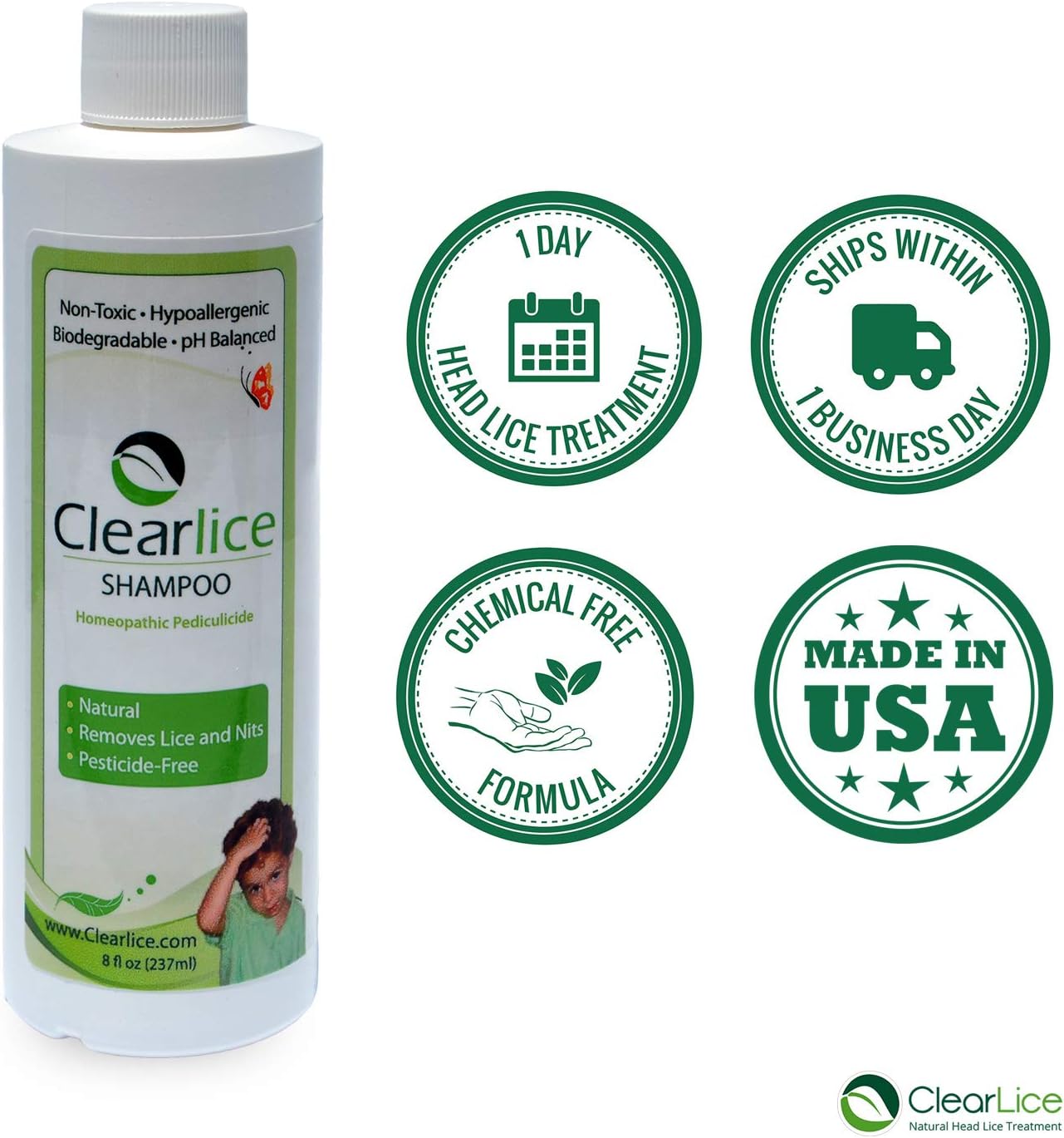 Amazon Com Clearlice Head Lice Treatment Shampoo Natural And