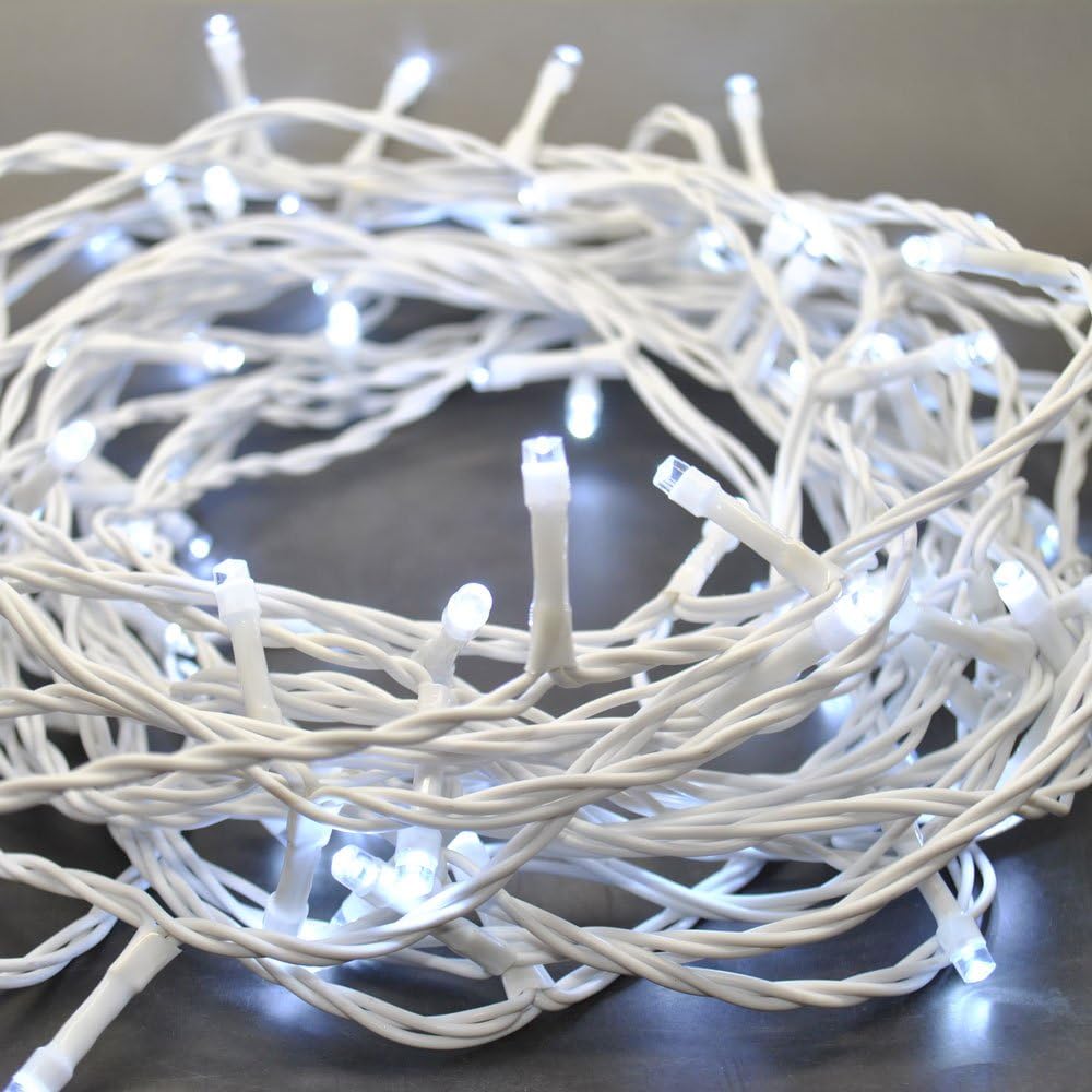 JnDee Fully Waterproof Fairy Lights 12M 100 LED White Colour with 8 Light Effects Functions - Image 3