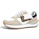LUCKY STEP Women's Platform Fashion Sneakers Tennis Retro Walking Casual Trainers Stylish Durable Deluxe Skate Running Shoes