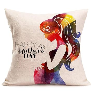 Amazon Com Ottatat Happy Mother Day Flax Newest Pillowcases Cover