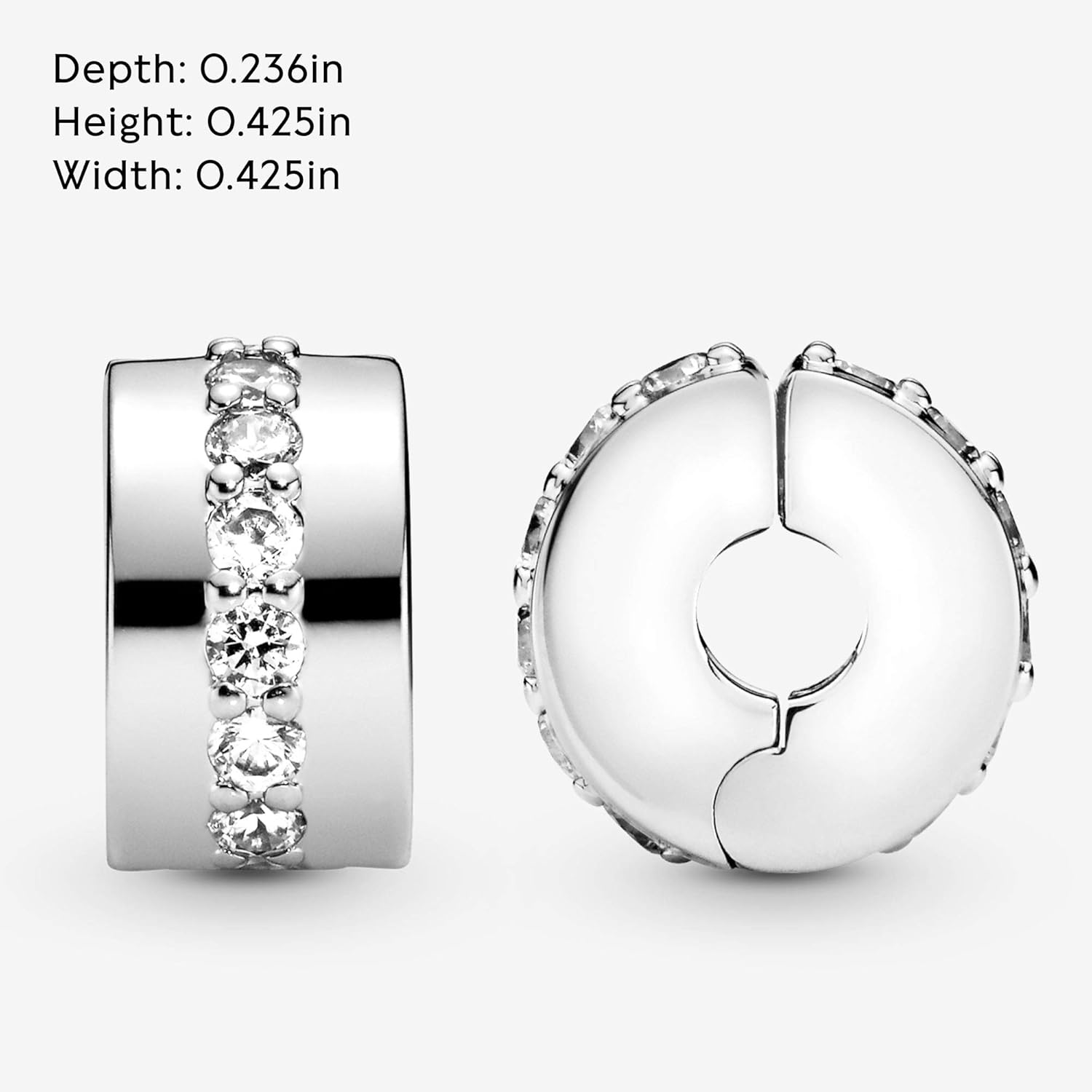 Pandora Jewelry Shining Path Clip Cubic Zirconia Charm in Sterling Silver: Jewelry