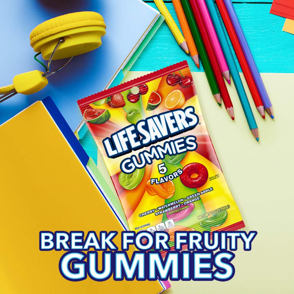 Life Savers, Gummies 5 Flavors Candy Bag, 7 oz : Gummy Candy : Grocery & Gourmet Food