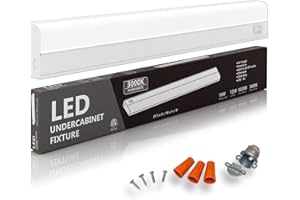 HARRRRD Hardwired LED Under Cabinet Lighting - 16 Watt, 24", Dimmable, CRI>90, 3000K (Warm White), Under Cabinet Lights for Kitchen - Wide Body, Long Lasting Metal Base with Frost Lens - Under Counter Lights
