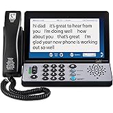 Hamilton CapTel 2400iSPNBT Captioned Telephone, Hearing Impaired Phones, Volume Control with up to 40dB Amplification Gain, Large Touch Screen Display, Wi-Fi Capable, Answering Machine & Speakerphone