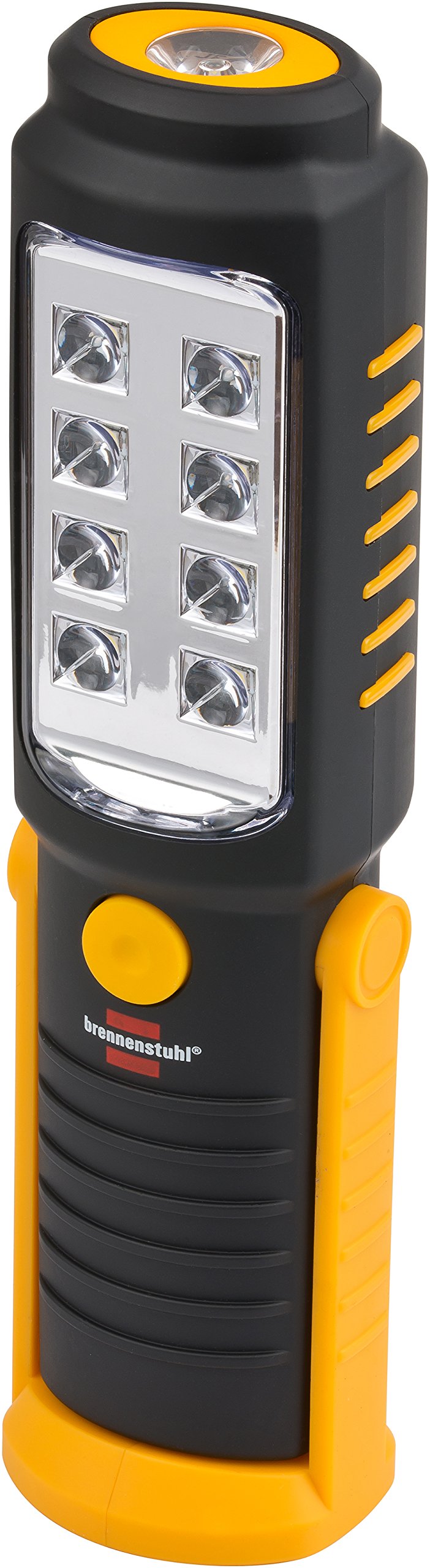 Brennenstuhl SMD LED-Universal Lamp/Portable inspection Light with Battery (Maximum 10 Hours Light Duration, Rotating Hook, Magnet), black