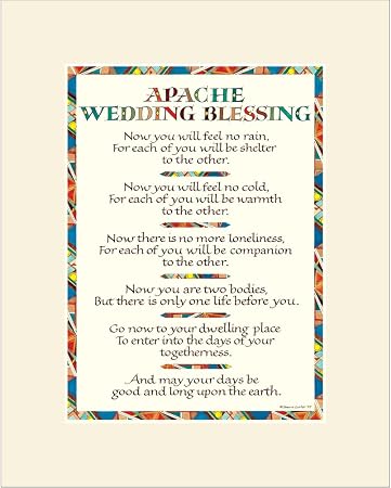 Amazon Com Ink Monkey Press Apache Wedding Blessing Print 8x10 Navajo Wedding Blessing Posters Prints