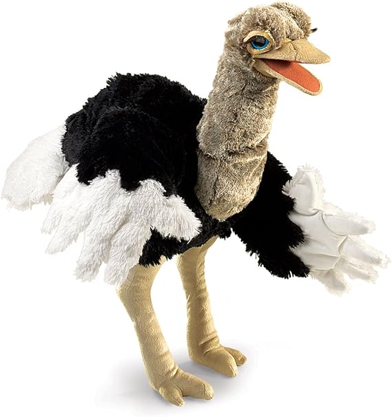 Amazon Hand Puppet Folkmanis Ostrich New Animals Soft Doll Plush