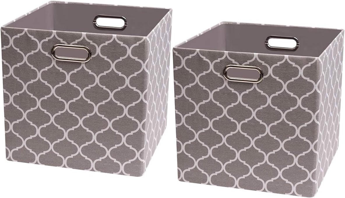 Posprica Faltbarer Aufbewahrungskorb aus Segeltuch mit Metallgriffen