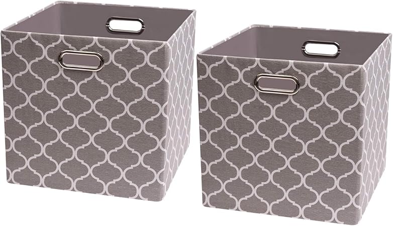 Posprica Faltbarer Aufbewahrungskorb aus Segeltuch mit Metallgriffen